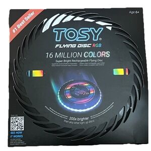 TOSY Flying Disc 108 RGB LEDs - 16 Million Colors 36 LEDs, 200x Brighter